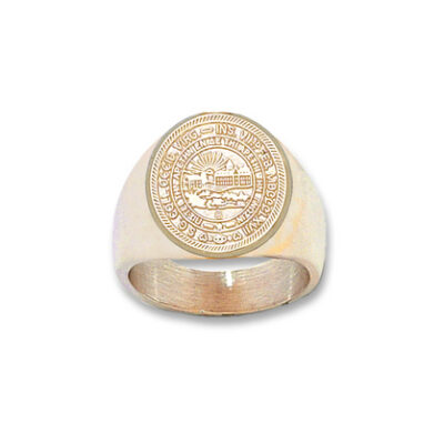 West Virginia Mountaineers "Seal" Men's Ring Size 10 1/2 - 14KT Gold Jewelry