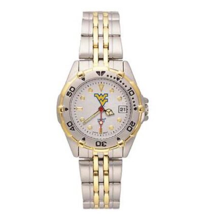 West Virginia Mountaineers "WV" All Star Watch with Stainless Steel Band - Women's