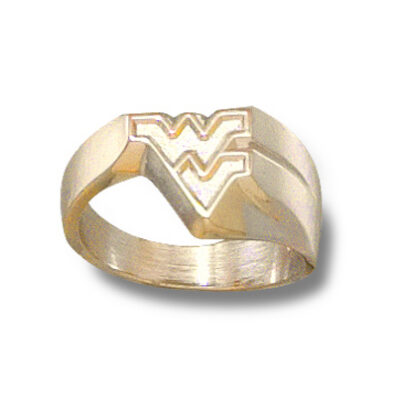 West Virginia Mountaineers "WV" Ladies' Ring Size 6 1/2 - 10KT Gold Jewelry