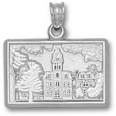 West Virginia Mountaineers "Woodburn Hall" Pendant - Sterling Silver Jewelry