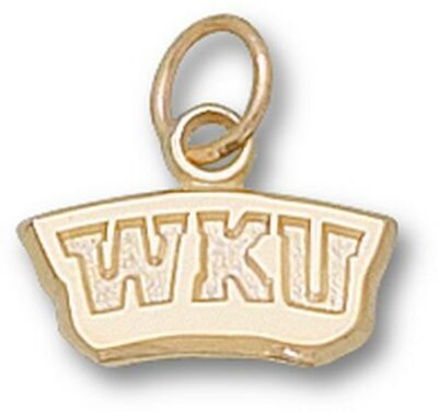 Western Kentucky Hilltoppers "WKU" 1/4" Charm - 10KT Gold Jewelry