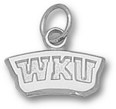 Western Kentucky Hilltoppers "WKU" 1/4" Charm - Sterling Silver Jewelry