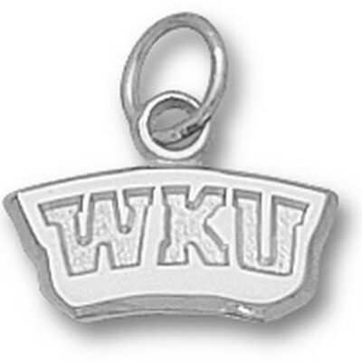 Western Kentucky Hilltoppers "WKU" 1/4" Charm - Sterling Silver Jewelry