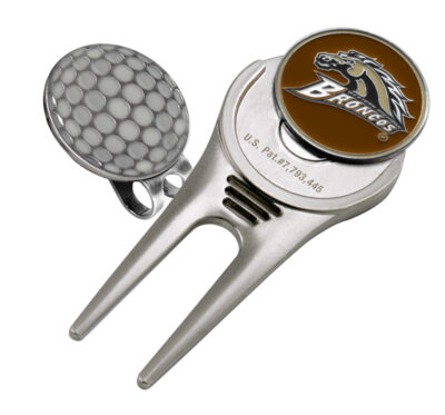 Western Michigan Broncos Divot Tool Hat Clip with Golf Ball Marker (Set of 2)