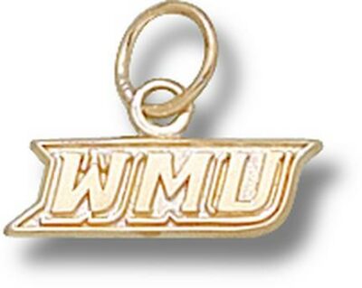 Western Michigan Broncos New "WMU" 3/16" Charm - 10KT Gold Jewelry