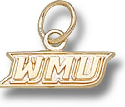 Western Michigan Broncos New "WMU" 3/16" Charm - 10KT Gold Jewelry