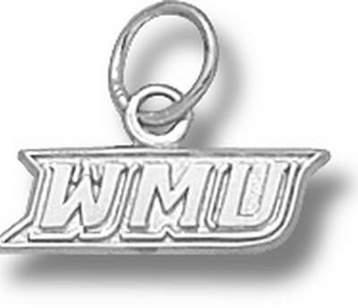 Western Michigan Broncos New "WMU" 3/16" Charm - Sterling Silver Jewelry