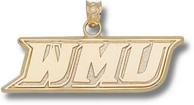 Western Michigan Broncos New "WMU" 3/8" Pendant - 10KT Gold Jewelry