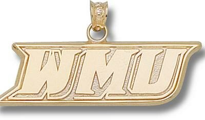 Western Michigan Broncos New "WMU" 3/8" Pendant - 10KT Gold Jewelry