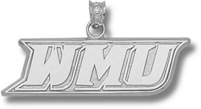 Western Michigan Broncos New "WMU" 3/8" Pendant - Sterling Silver Jewelry