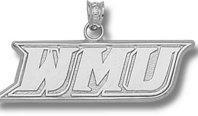 Western Michigan Broncos New "WMU" 3/8" Pendant - Sterling Silver Jewelry