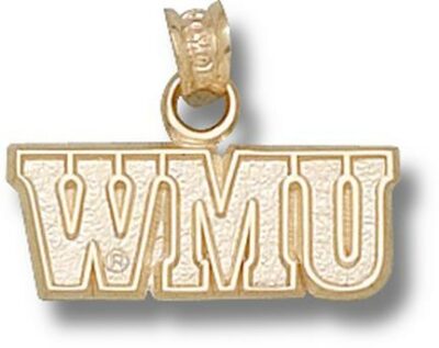 Western Michigan Broncos "WMU" Pendant - 10KT Gold Jewelry