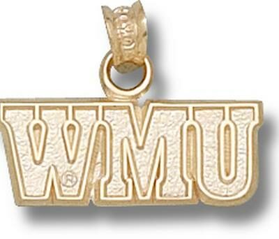 Western Michigan Broncos "WMU" Pendant - 10KT Gold Jewelry