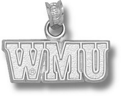 Western Michigan Broncos "WMU" Pendant - Sterling Silver Jewelry