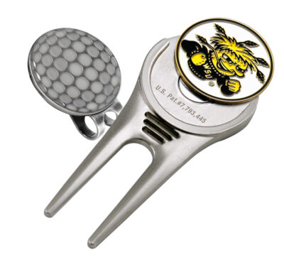 Wichita State Shockers Divot Tool Hat Clip with Golf Ball Marker (Set of 2)