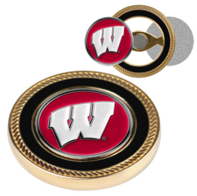 Wisconsin Badgers Challenge Coin with Ball Markers (Set of 2)