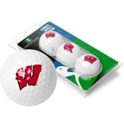 Wisconsin Badgers Top Flite XL Golf Balls 3 Ball Sleeve (Set of 3)