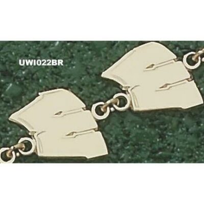 Wisconsin Badgers "W" 7" Bracelet - 10KT Gold Jewelry