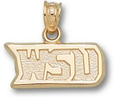 Wright State Raiders "WSU" Pendant - 10KT Gold Jewelry