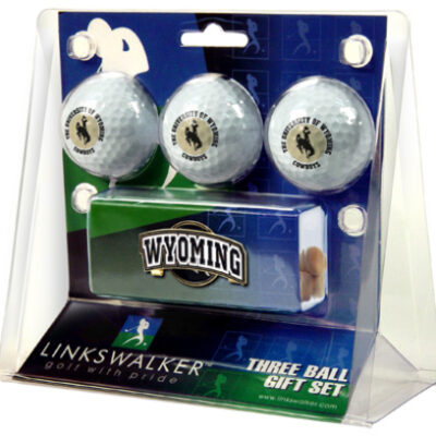 Wyoming Cowboys 3 Ball Gift Pack with Hat Clip