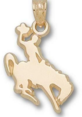 Wyoming Cowboys "Cowboy on Horse" Pendant - 14KT Gold Jewelry