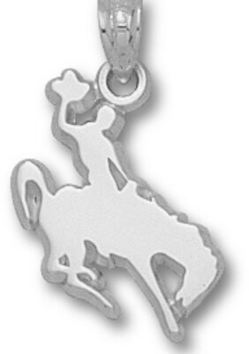 Wyoming Cowboys "Cowboy on Horse" Pendant - Sterling Silver Jewelry