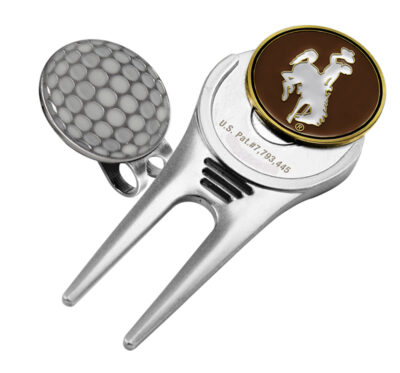 Wyoming Cowboys Divot Tool Hat Clip with Golf Ball Marker (Set of 2)