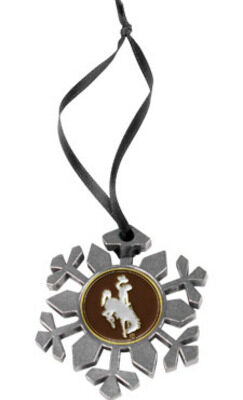 Wyoming Cowboys Snowflake Ornament (Set of 2)