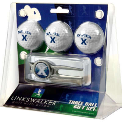 Xavier Musketeers 3 Ball Golf Gift Pack with Kool Tool