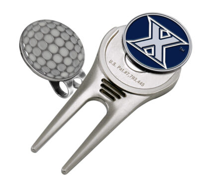 Xavier Musketeers Divot Tool Hat Clip with Golf Ball Marker (Set of 2)