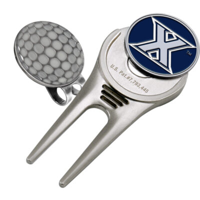 Xavier Musketeers Divot Tool Hat Clip with Golf Ball Marker (Set of 2)