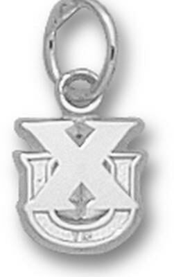 Xavier Musketeers Vertical "XU" 3/8" Charm - Sterling Silver Jewelry