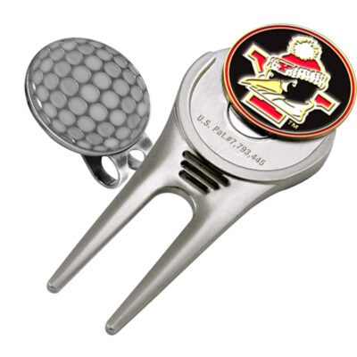 Youngstown State Penguins Divot Tool Hat Clip with Golf Ball Marker (Set of 2)