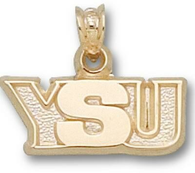 Youngstown State Penguins "YSU" Pendant - 14KT Gold Jewelry