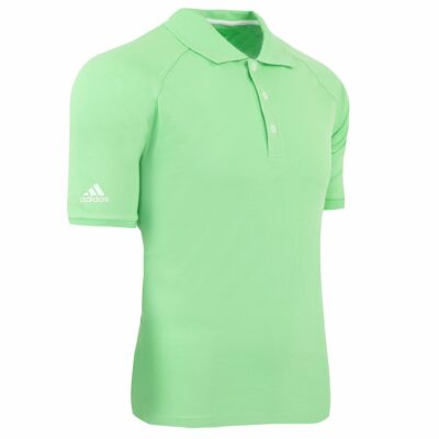 adidas Men's ClimaLite Blended Pique Polo Greenwich/White S