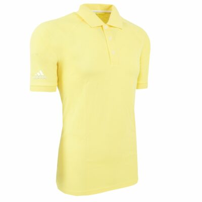 adidas Men's ClimaLite Blended Pique Polo Lemonade/White S