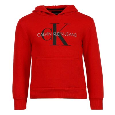 Calvin Klein Young Boy's Old School Logo Pullover Hoodie