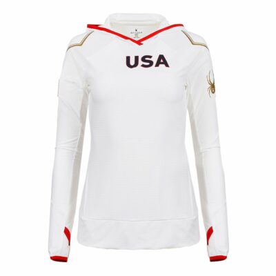 Spyder Women's National Sprynter Hoody White/White/USA XS